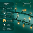 Kaemingk | Festone di Luci Twinkle 1000 Led - Luce Calda e Bianca Classica per esterni