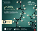 Kaemingk | Festone di Luci Twinkle Cherry 500 LED - Luce Calda Bianca per esterni