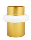 Fade Maison | Vaso Cilindrico Gabrielle Oro e Bianco