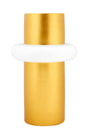 Fade Maison | Vaso Cilindrico Gabrielle Oro e Bianco