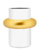 Fade Maison | Vaso Cilindrico Gabrielle Oro e Bianco