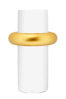 Fade Maison | Vaso Cilindrico Gabrielle Oro e Bianco