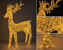 Kaemingk | Decorazione Renna Luminosa con Micro LED - Luce Calda Effetto Flash da sterno