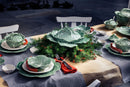 Bordallo - Pinheiro Piatto da portata Ovale in ceramica | Couve Verde - Beige