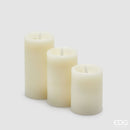 EDG Enzo De Gasperi |  Set 3 pz candela LED stile soffio Natale