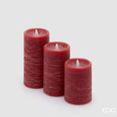 EDG Enzo De Gasperi |  Set 3 pz candela LED stile soffio Natale