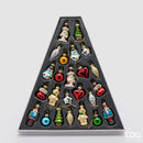 EDG Enzo De Gasperi | Set 24 pz decorazioni "pino dell'avvento" in vetro Natale