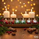 EDG Enzo De Gasperi | Set 6 pz Segnaposto palle Babbo Natale in vetro Natale