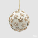 EDG Enzo De Gasperi | Palla decorativa con fiori Natale - 2 Dimensioni