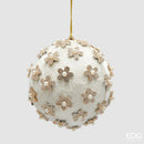 EDG Enzo De Gasperi | Palla decorativa con fiori Natale - 2 Dimensioni