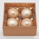 EDG Enzo De Gasperi | Set 4 Sfere Natalizie in Vetro Ø 10 cm – 7 Colori