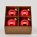 EDG Enzo De Gasperi | Set 4 Sfere Natalizie in Vetro Ø 10 cm – 7 Colori