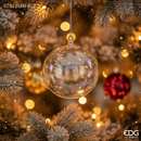 EDG Enzo De Gasperi | Palla decorativa in vetro in stile bolla iride Natale 2026