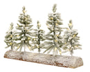 Kaemingk | Base Natalizia con Alberi Innevati e Micro LED – Luce Bianco Caldo