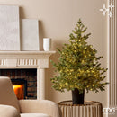 EDG Enzo De Gasperi | Albero di Natale Pino argentato con vaso H 120 cm con 480 LED