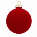 Kaemingk | Palline Natalizie in vetro - Effetto Floccato effetto velluto Ø 15 cm.