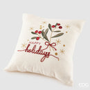 EDG Enzo De Gasperi | Cuscino vischio in tessuto "Happy Holidays" Natale 2025