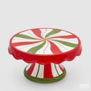 EDG Enzo De Gasperi | Alzata rotonda in ceramica stile candy Natale 2025