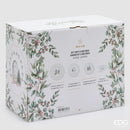 EDG Enzo De Gasperi | Servizio Piatti Natalizio Caminetto 24 Pezzi in New Bone China