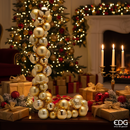 EDG Enzo De Gasperi | Festone decorativo con mix di sfere H 170 cm. Natale