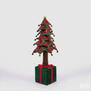 EDG Enzo De Gasperi | Pino decorativo da appendere con base a pacco Natale 2025