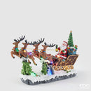 EDG Enzo De Gasperi | Decoro Babbo Natale Slitta con Led Musica e Movimento