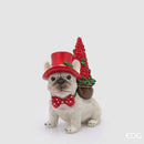 EDG Enzo De Gasperi | Decoro Natalizio Cane Bulldog con Pino
