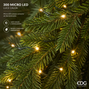 EDG Enzo De Gasperi | Festone Pino Lucciole Natalizio - 300 Miniled Luce Bianca Calda