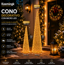 Kaemingk | Cono Decorativo con Micro LED – Effetto Flash e Luce Calda da esterno