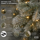 EDG Enzo De Gasperi | Festone Pino Argentato Natalizio - 170 Miniled Luce Bianca Calda