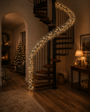 EDG Enzo De Gasperi | Festone Pino Argentato Natalizio - 170 Miniled Luce Bianca Calda