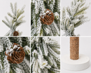 Kaemingk | Alberello Natalizio Innevato Merry Fir con Pigne - H. 75 cm