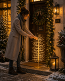 EDG Enzo De Gasperi | Faggio Natalizio Luminoso con base - 320 LED - H. 90 cm Luce Calda