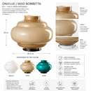 Onlylux | Vaso Bombetta Ø 31 - H 24 cm.in vetro artigianale