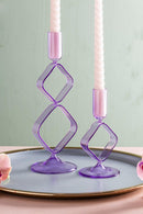 Galbiati Milano Portacandela Chains a Rombi in vetro Borosilicato colorati