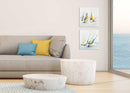 Quadro Mediterraneo Wind  Set 2 pz. 40x40 cm. Fatto a Mano AGAVE