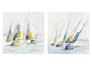 Quadro Mediterraneo Wind  Set 2 pz. 40x40 cm. Fatto a Mano AGAVE