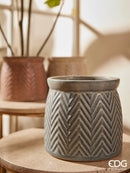 Vaso Cachepot Spiga ceramica Waterproof EDG Enzo De Gasperi
