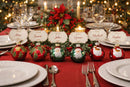 EDG Enzo De Gasperi | Set 6 pz Segnaposto palle Babbo Natale in vetro Natale
