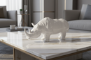 Mastercraft | Rinoceronte Bianco in Ceramica Lucida 50 cm