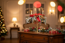 Fiori di Lena | Candeliere 3 fiamme alto con decoro Natale 2025