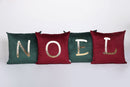 Fiori di Lena | Set 4 cuscini in velluto con scritta oro Natale