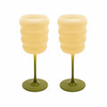 Set 2 Calici Vino stelo verde
