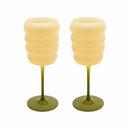 Set 2 Calici Vino stelo verde
