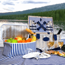 WD Lifestyle | Set Cestino Da Picnic In Vimini Bianco Per 4 Persone