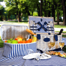 WD Lifestyle | Set Cestino Da Picnic In Vimini Bianco Per 4 Persone