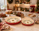 Lamart - Palais Royal | Tortiere Chalet Natale in Porcellana Decorata a Mano