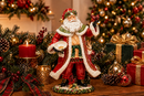 Fitz And Floyd Lamart | Babbo Natale in Ceramica Dipinta a Mano – H 45,5 cm