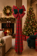 Fiori di Lena | Fiocco bombato Quadrifoglio Tartan con code lunghe
