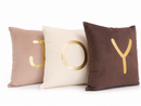 Fiori di Lena | Set di 3 Cuscini in velluto con scritta oro 45x45 cad.